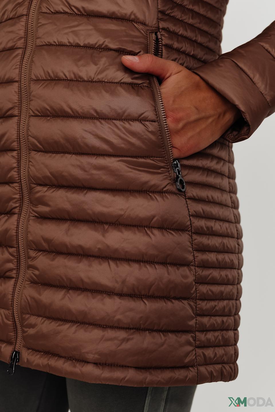 Пальто Bugatti стеганое коричневое