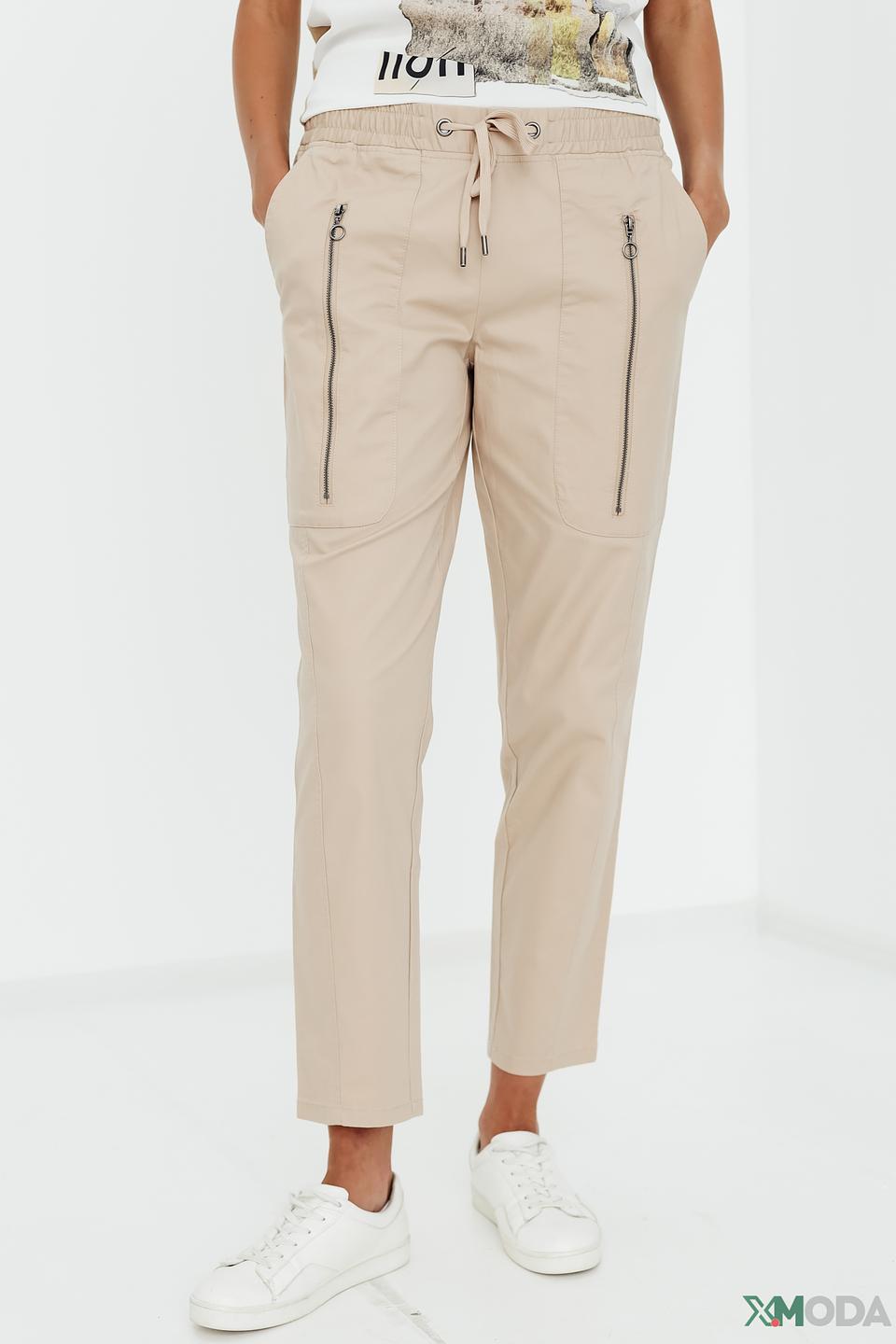 Брюки Olsen бежевые с молниями