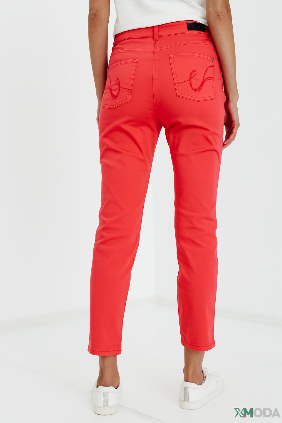 Джинсы Olsen красные Slim Fit