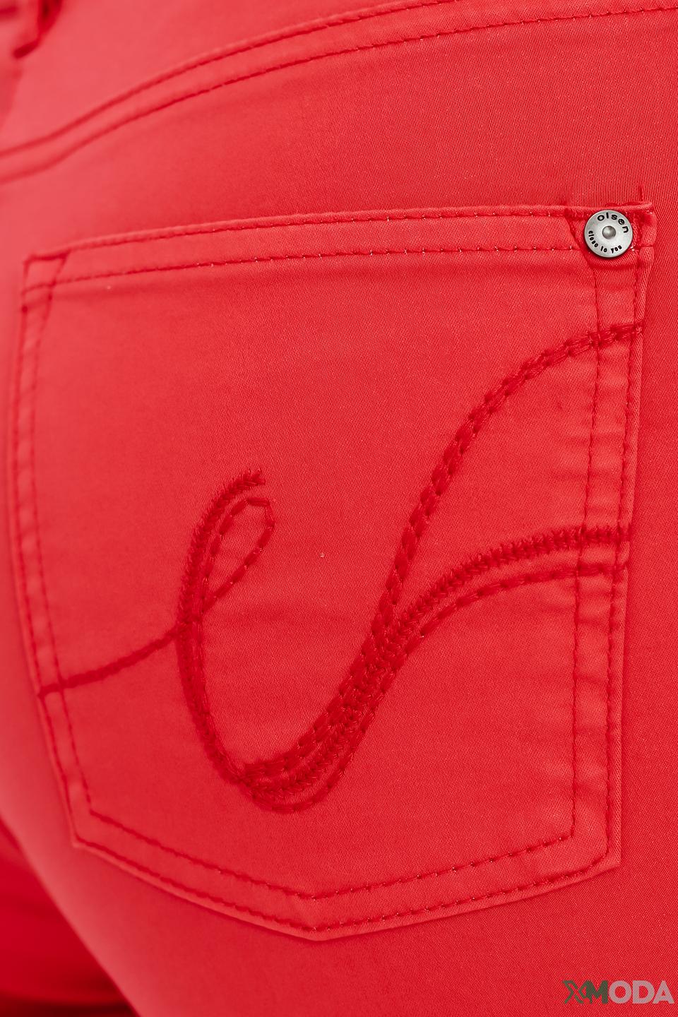Джинсы Olsen красные Slim Fit