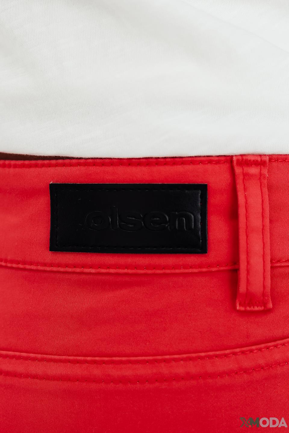 Джинсы Olsen красные Slim Fit