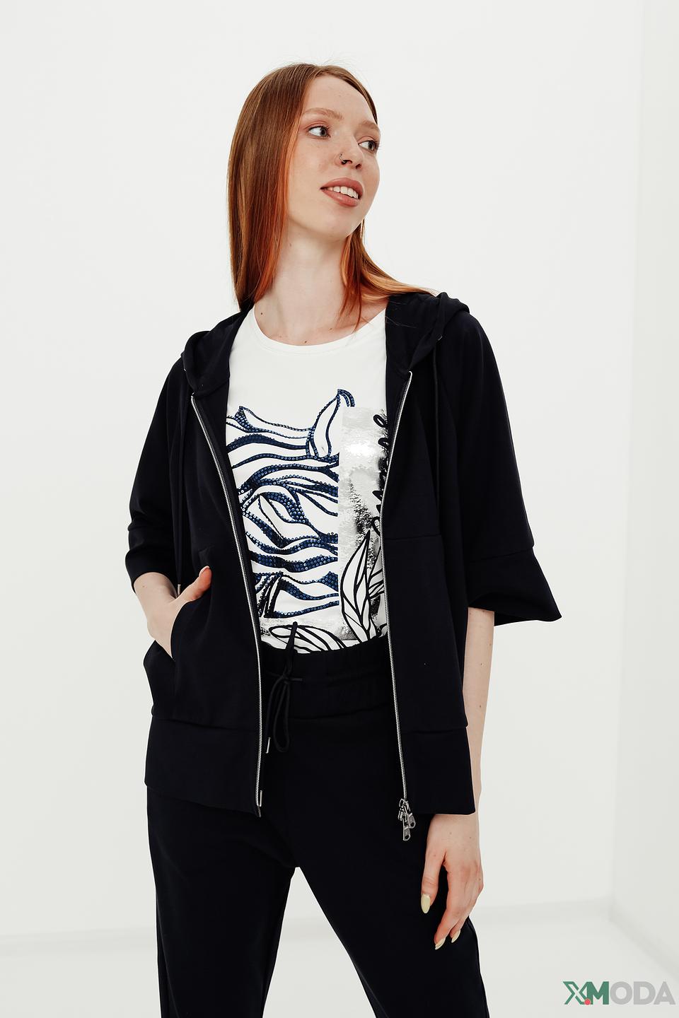 Толстовка Margittes чёрная на молнии