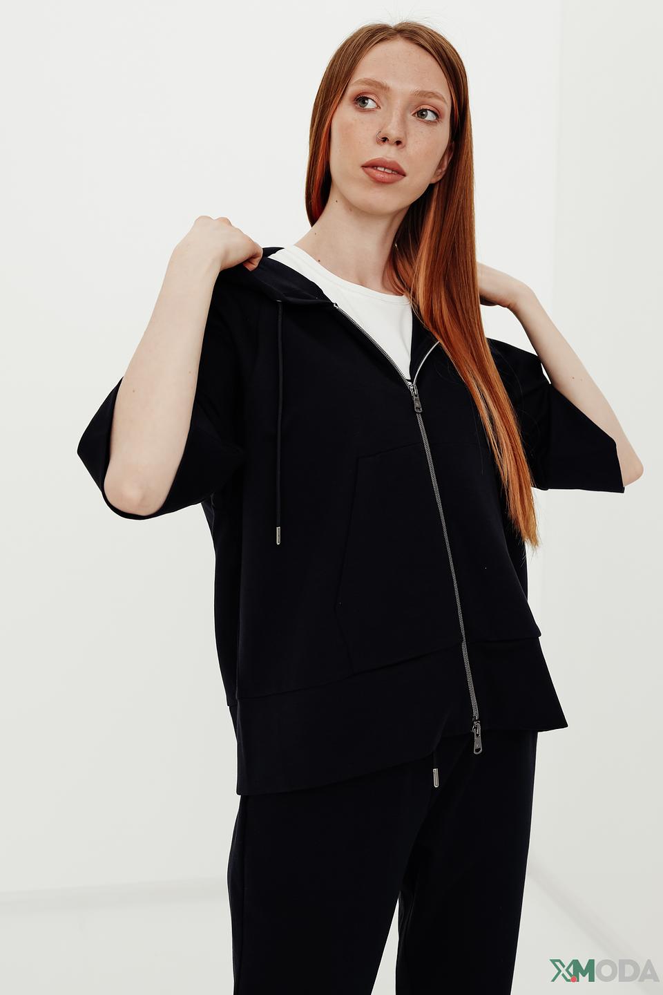 Толстовка Margittes чёрная на молнии