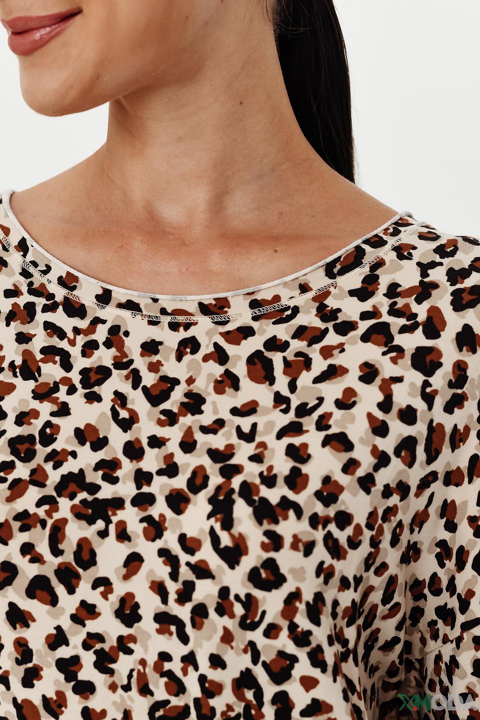 Лонгслив Oui с леопардовым принтом