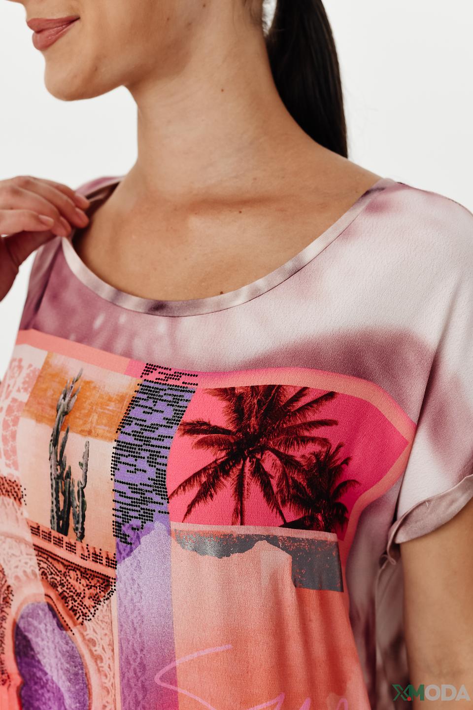 Блуза Oui с принтом пейзаж