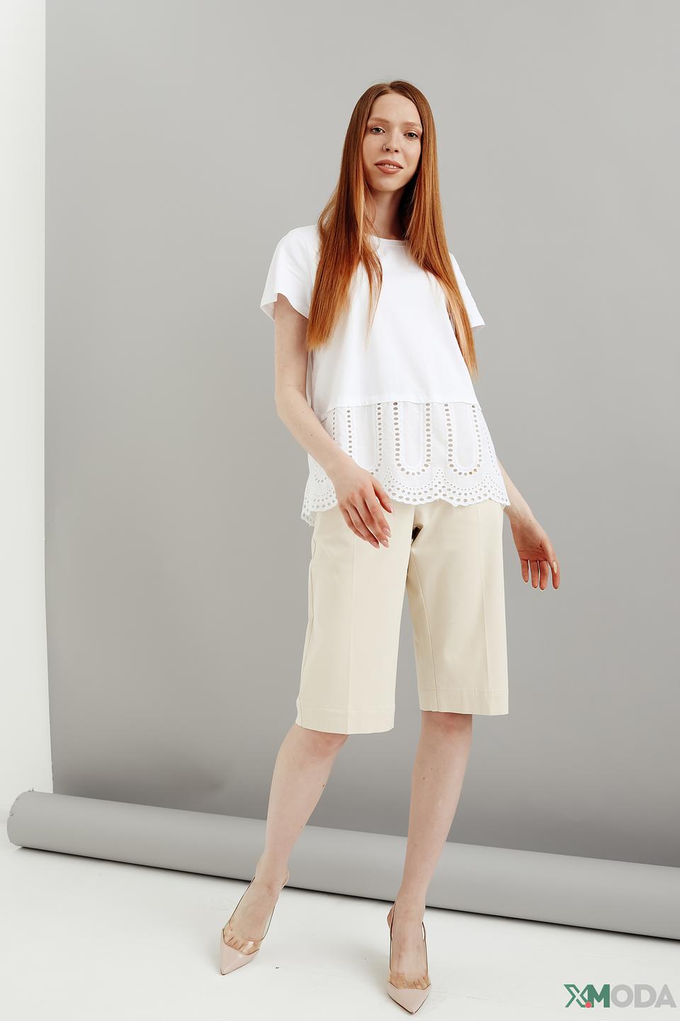 Блуза Oui с кружевом белый