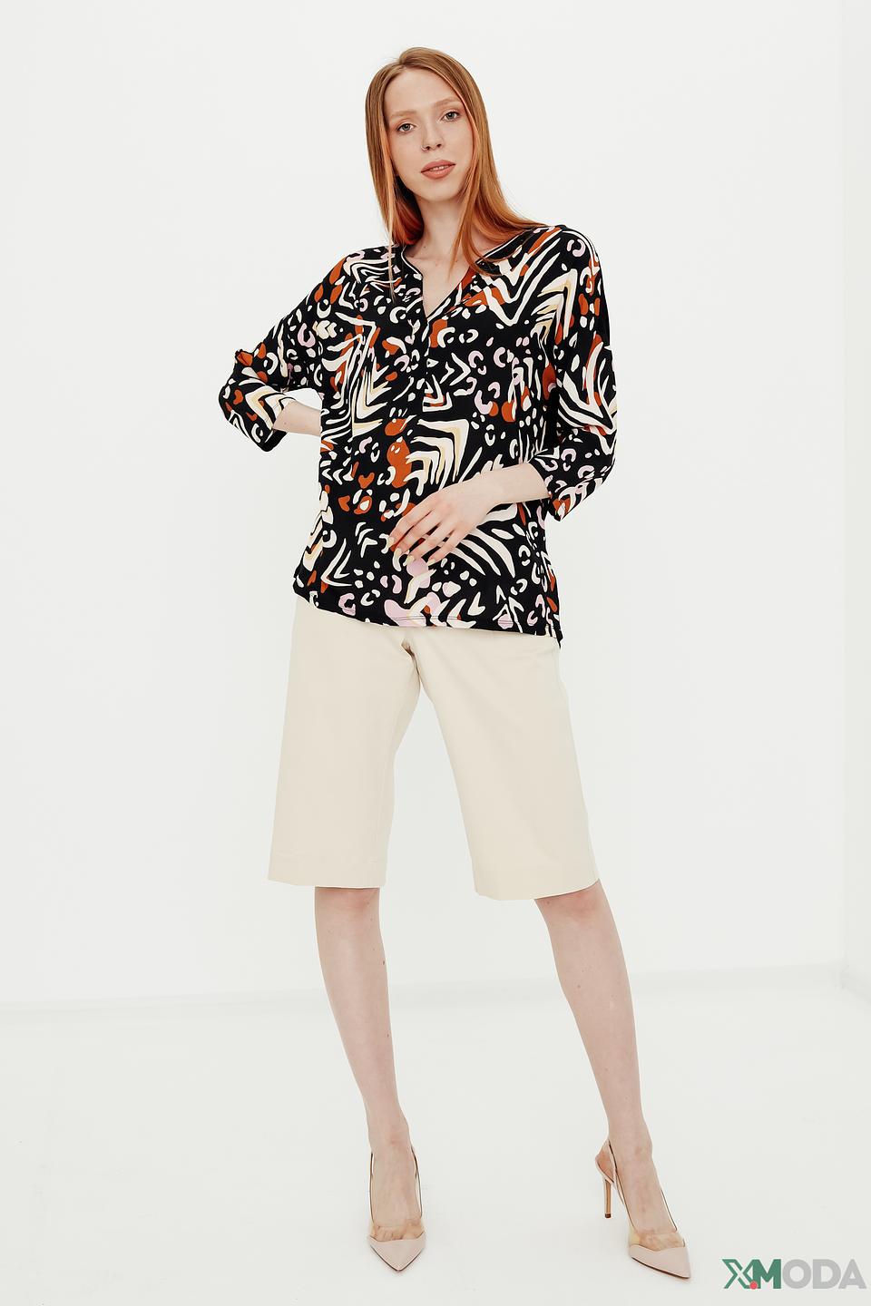 Блуза Oui с принтом абстракция