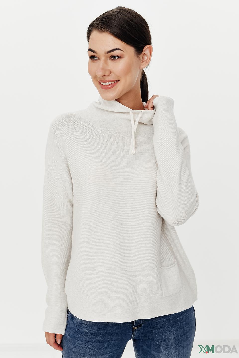 Толстовка Oui с капюшоном бежевая