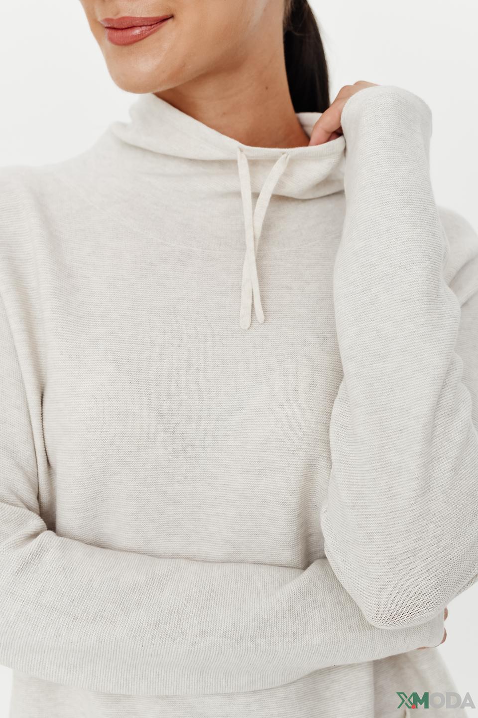 Толстовка Oui с капюшоном бежевая