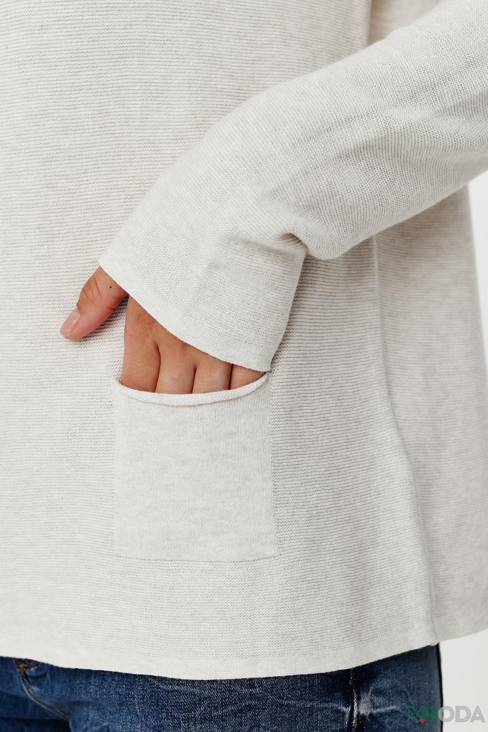 Толстовка Oui с капюшоном бежевая