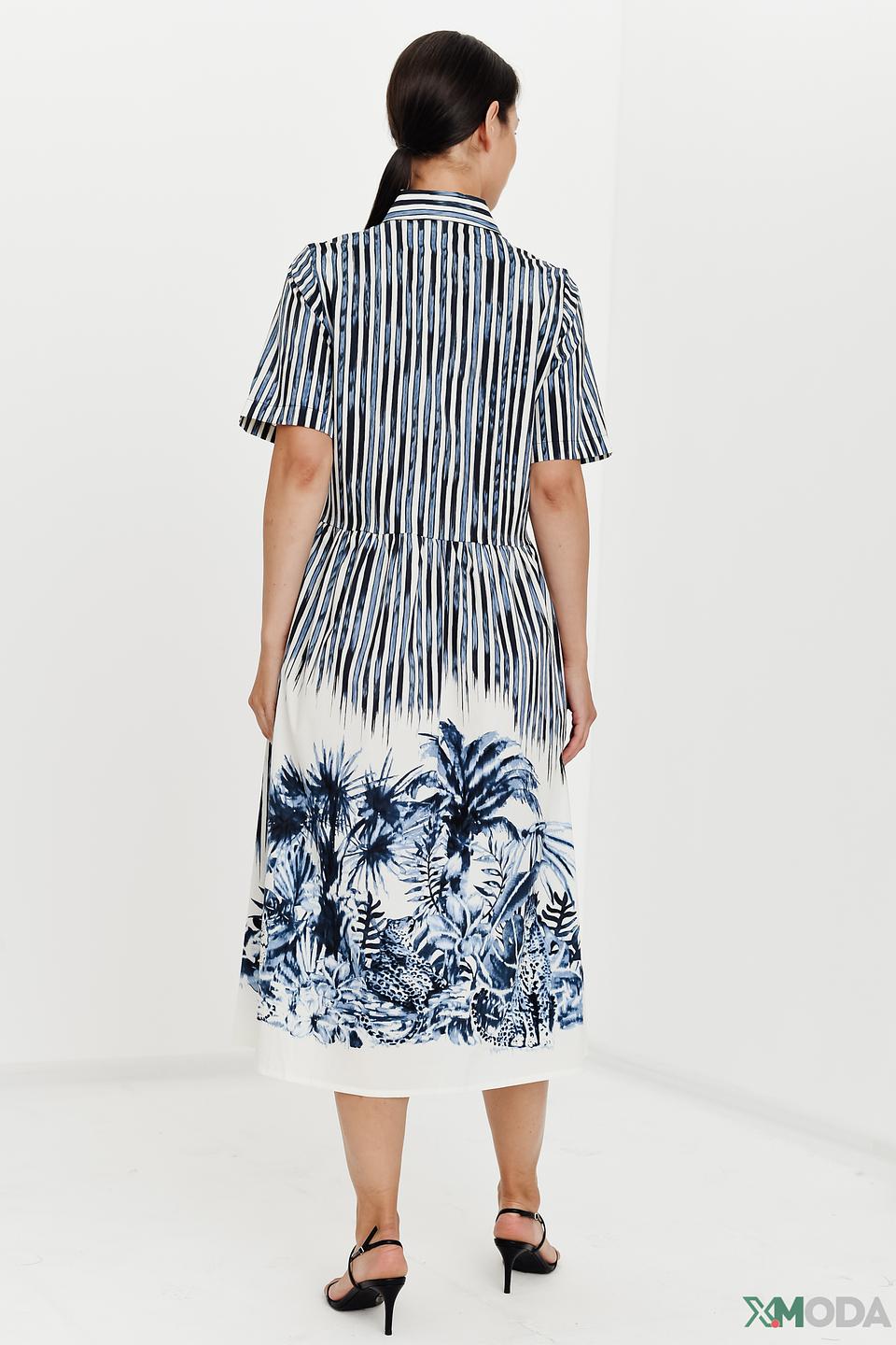 Платье Margittes в полоску и с принтом