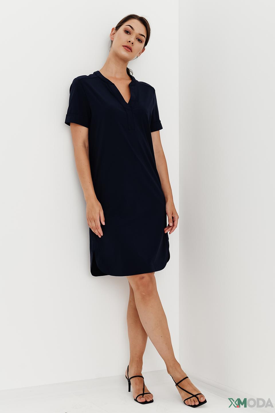 Платье Bianca приталенное тёмно-синее