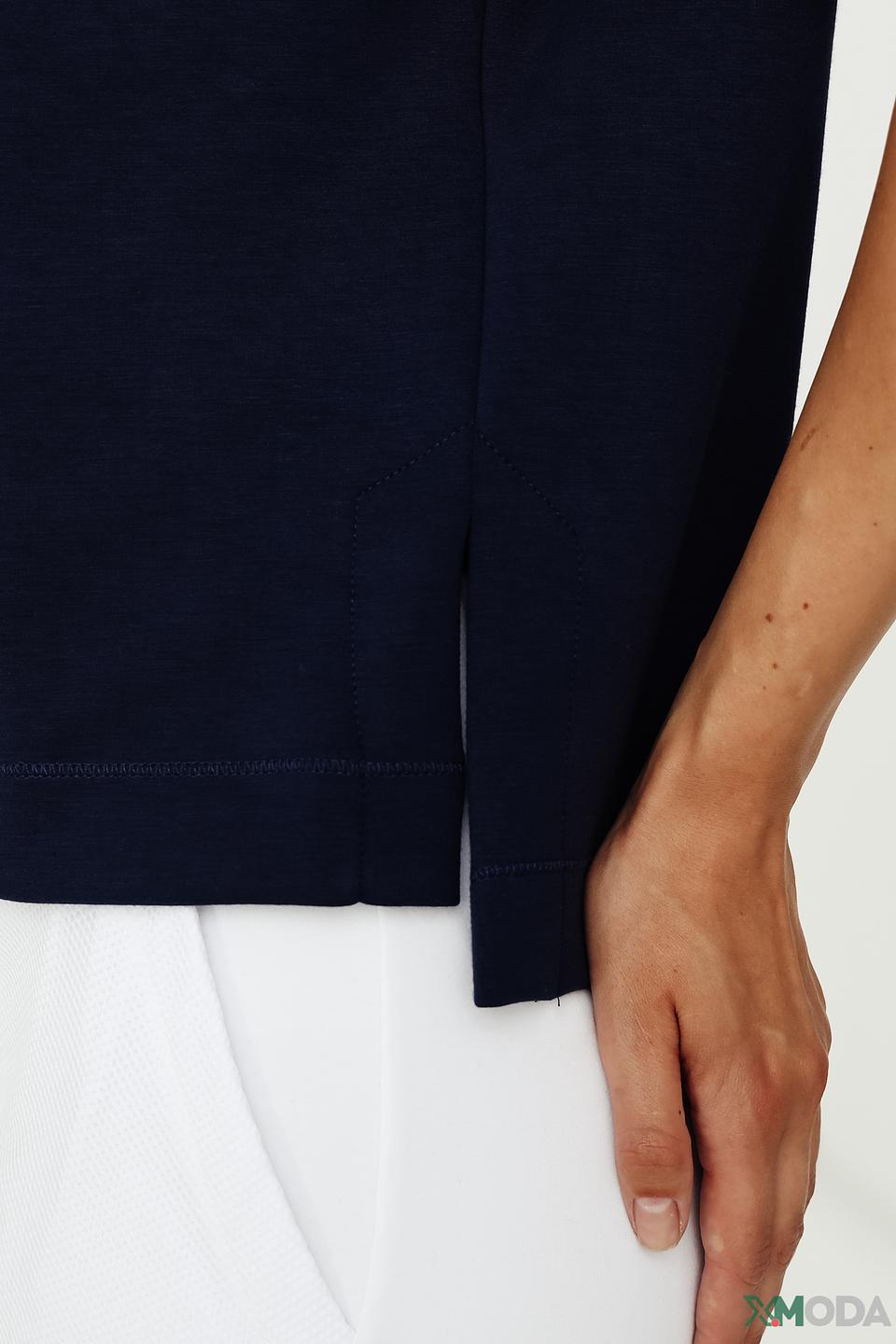 Пуловер Bianca с молнией синий