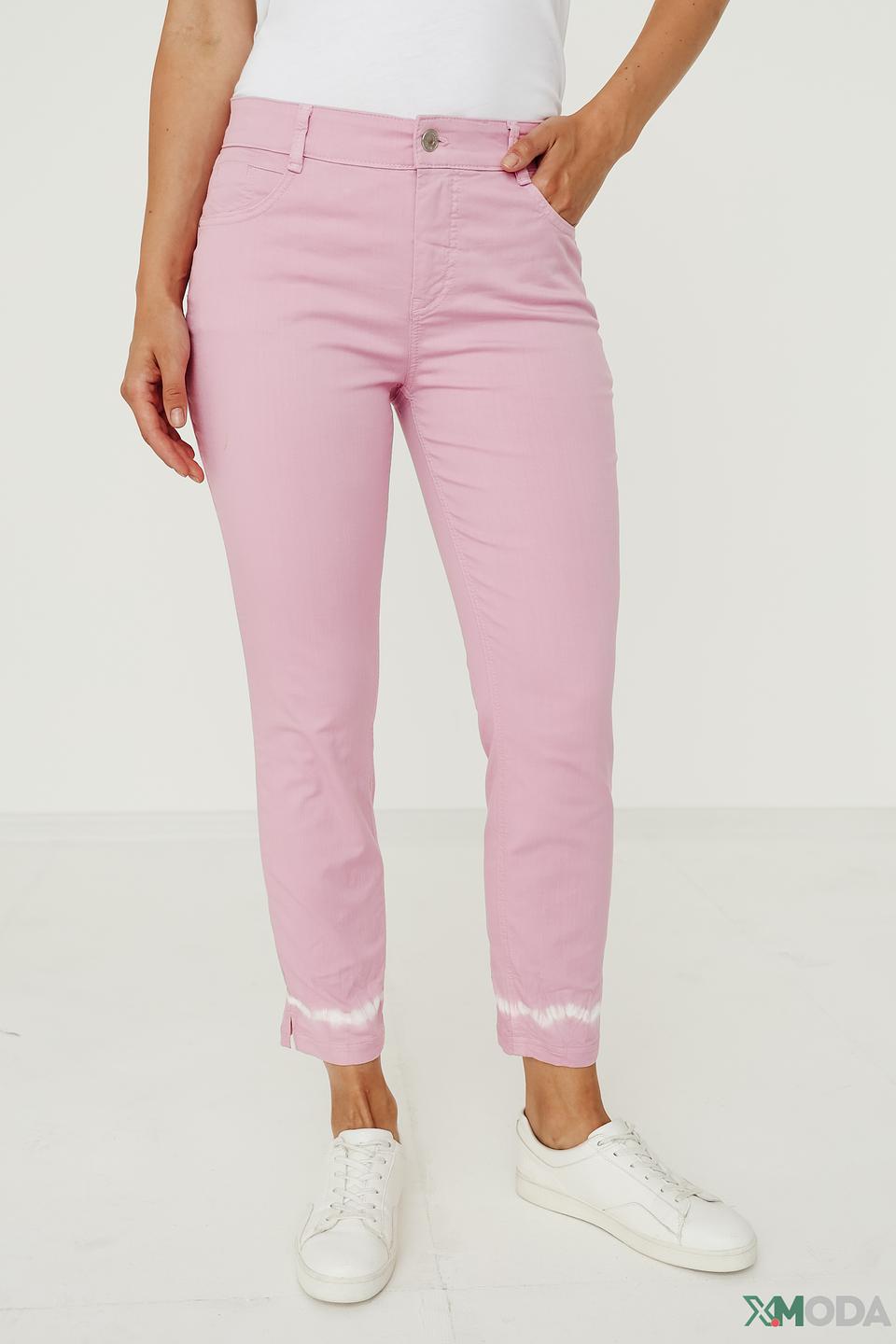 Капри Gardeur розовый с необработанным краем