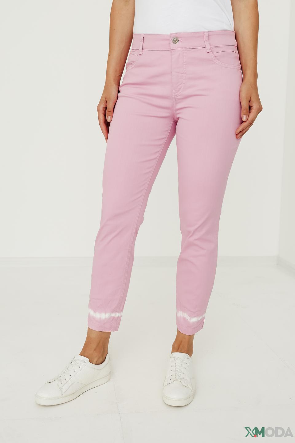 Капри Gardeur розовый с необработанным краем