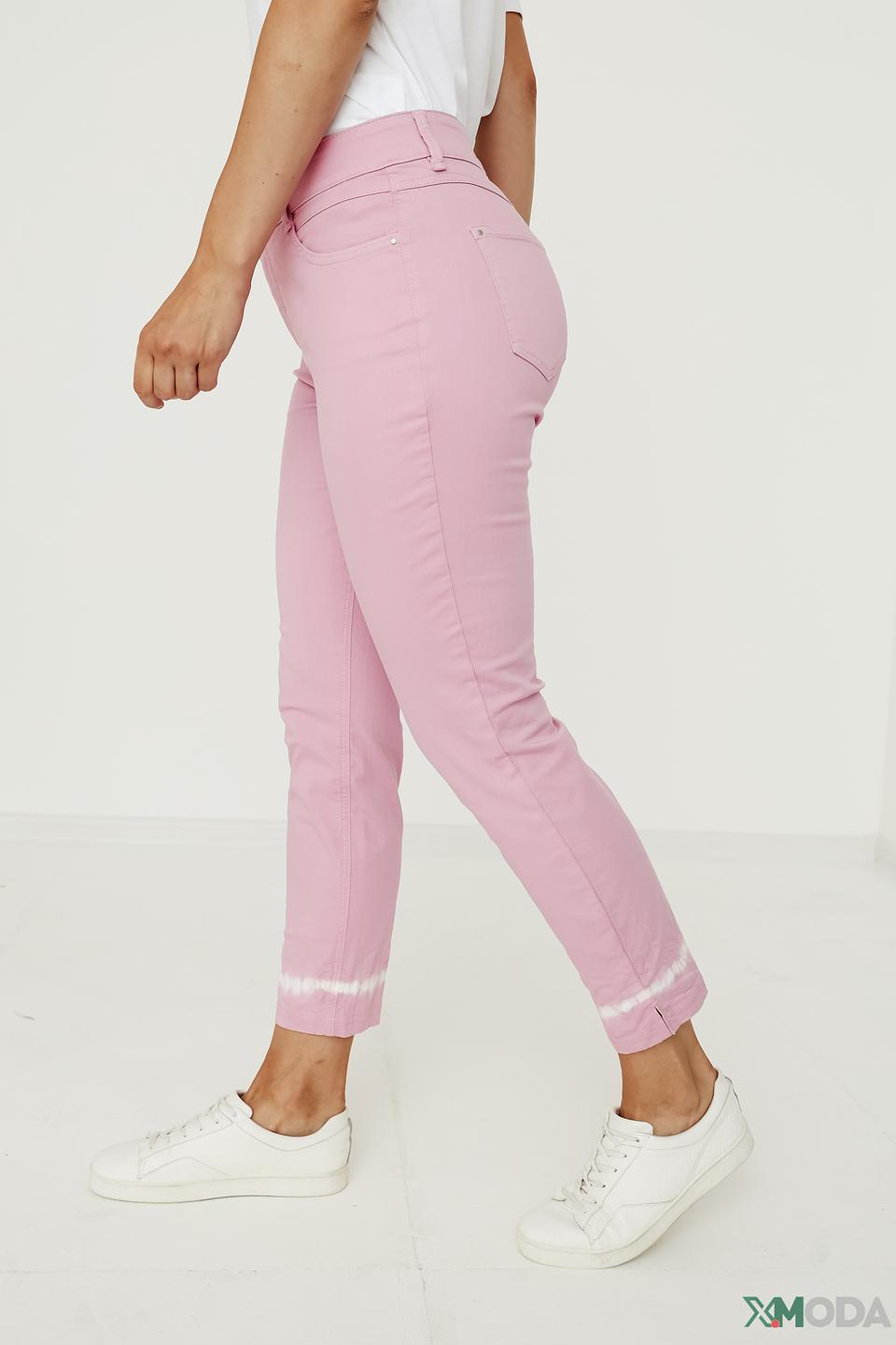 Капри Gardeur розовый с необработанным краем