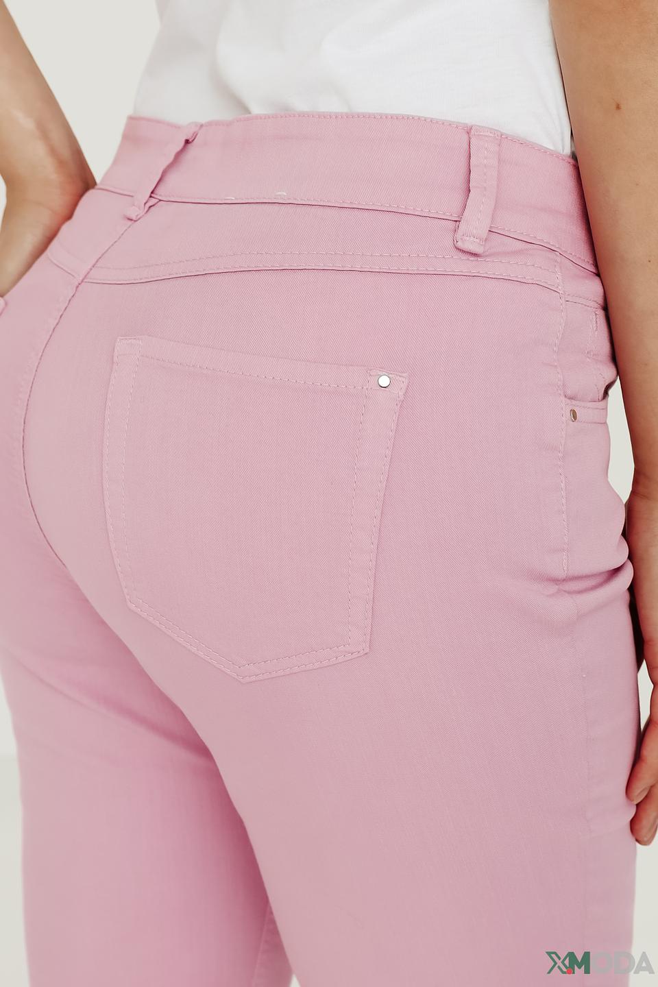 Капри Gardeur розовый с необработанным краем