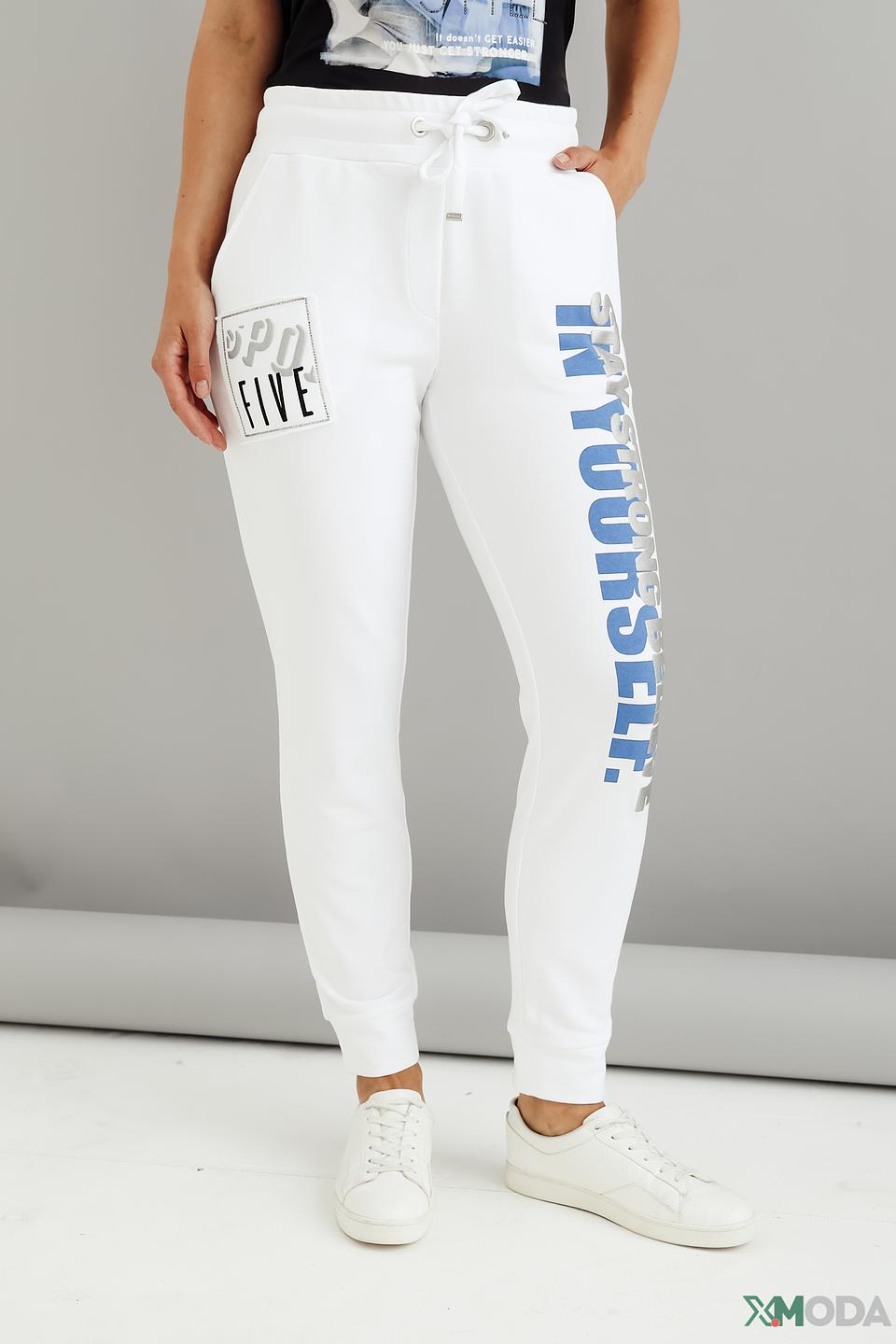 Брюки Monari с принтом белый