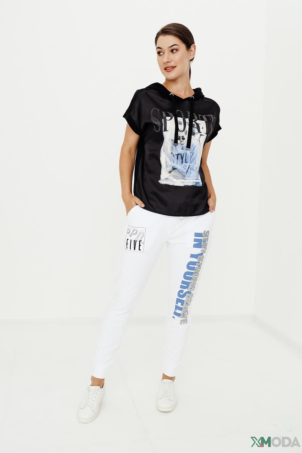 Брюки Monari с принтом белый