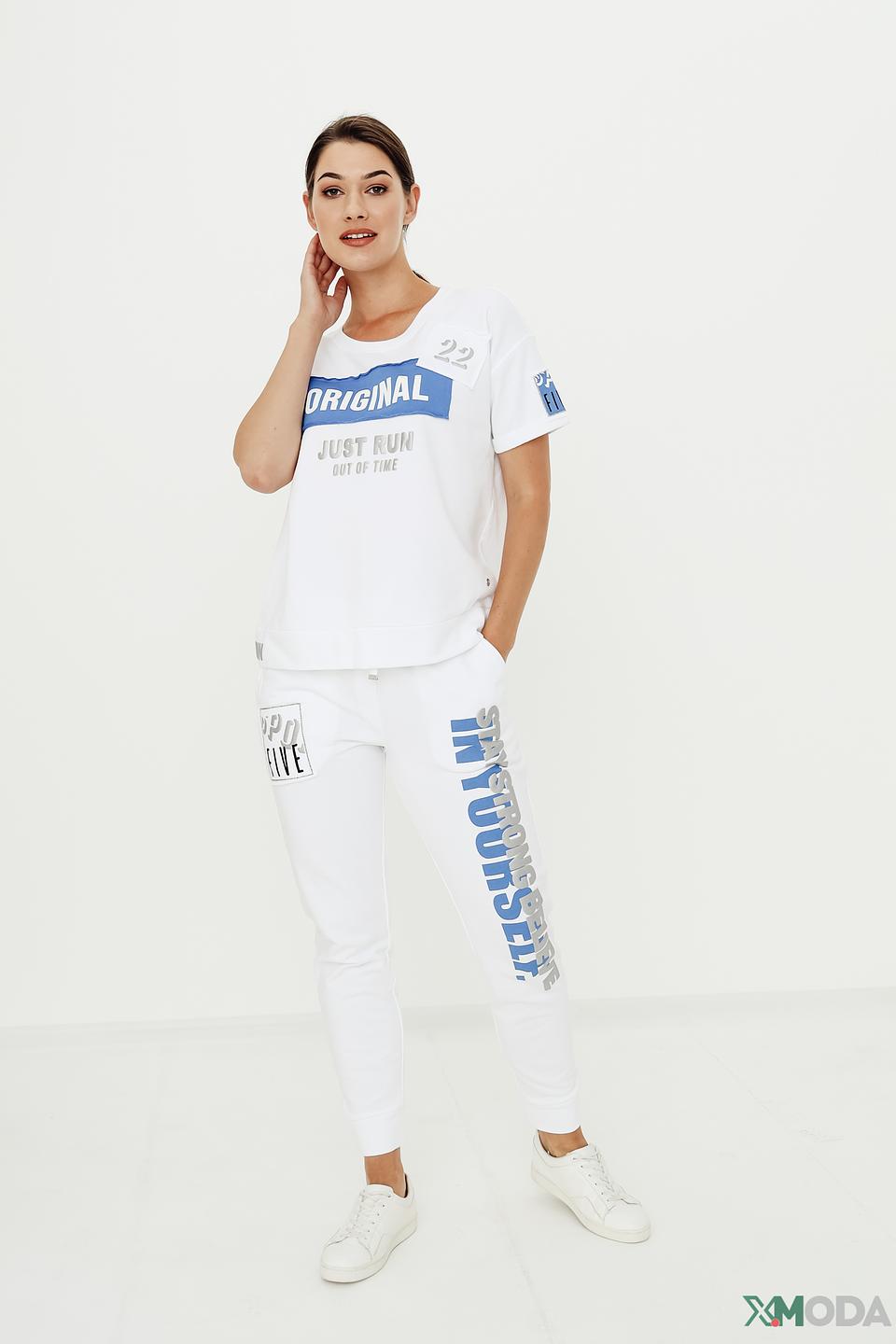 Брюки Monari с принтом белый