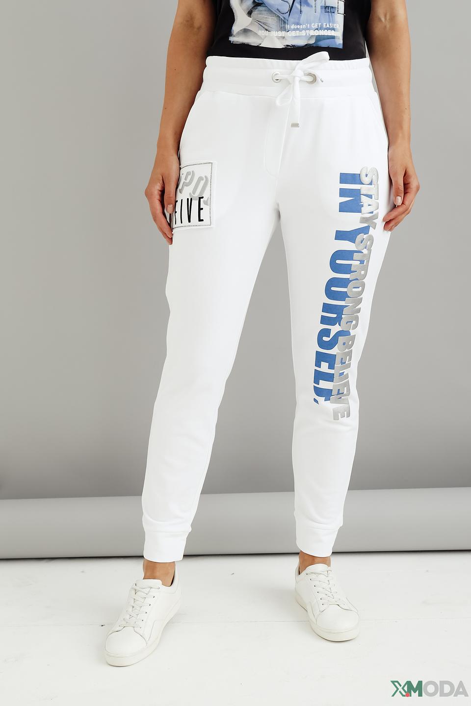 Брюки Monari с принтом белый