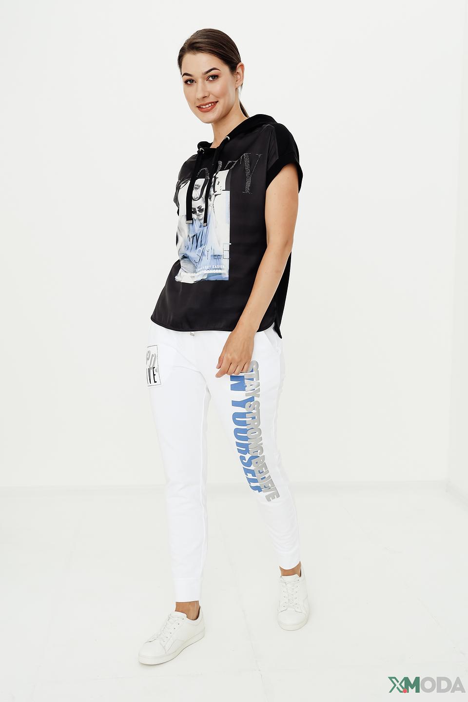 Блуза Monari с принтом чёрная