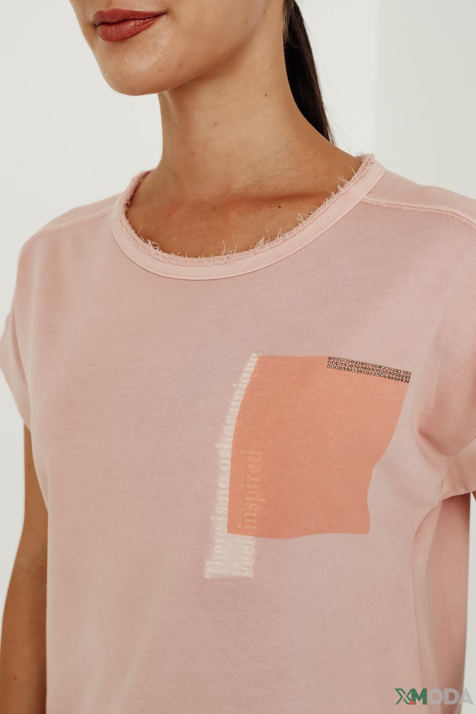 Футболка Monari с принтом пудрово-розовый