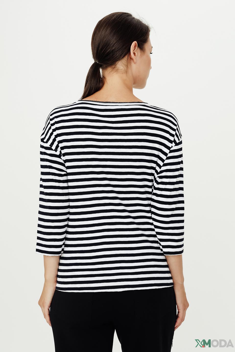 Футболка Monari в полоску с принтом