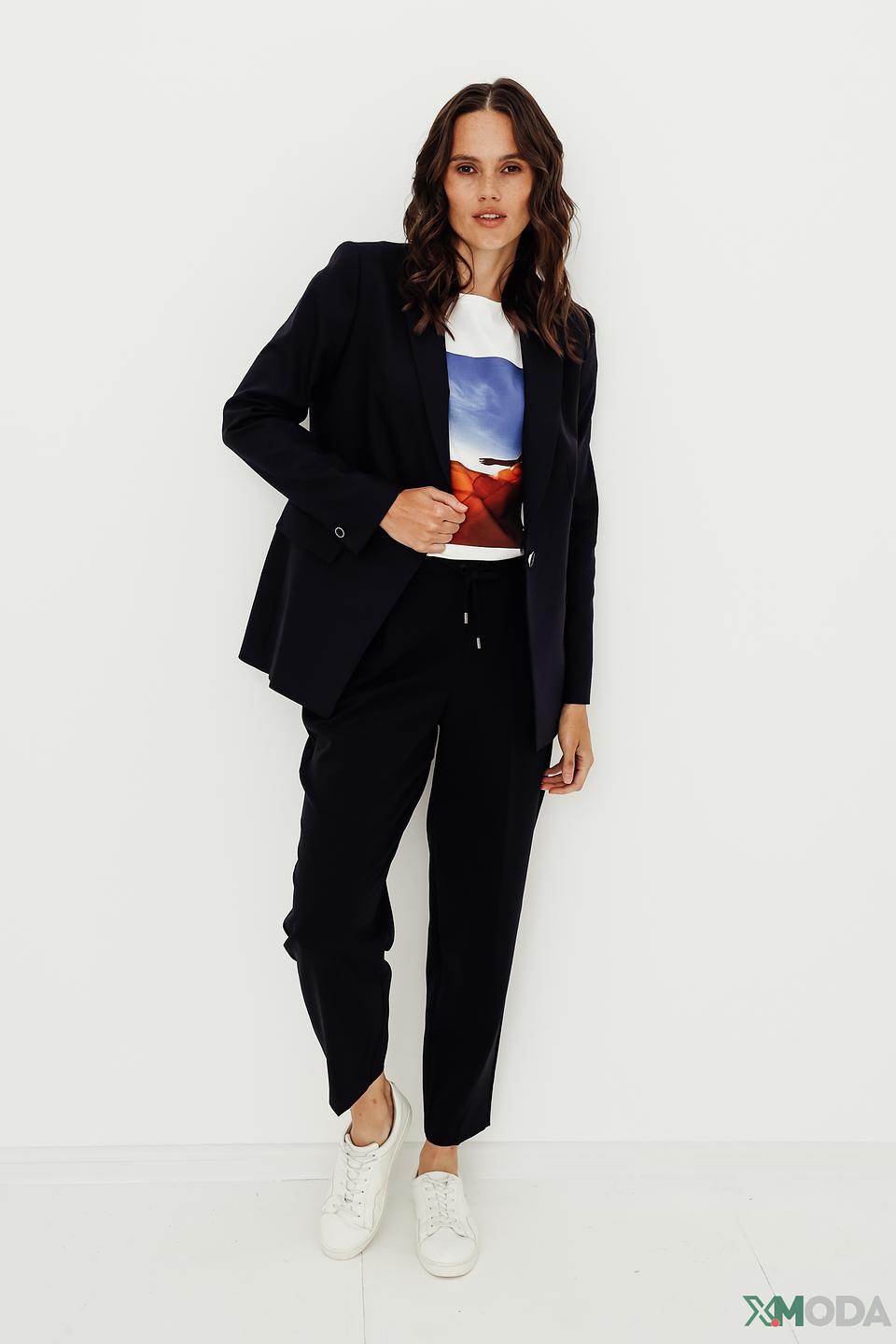 Жакет Comma приталенный тёмно-синий