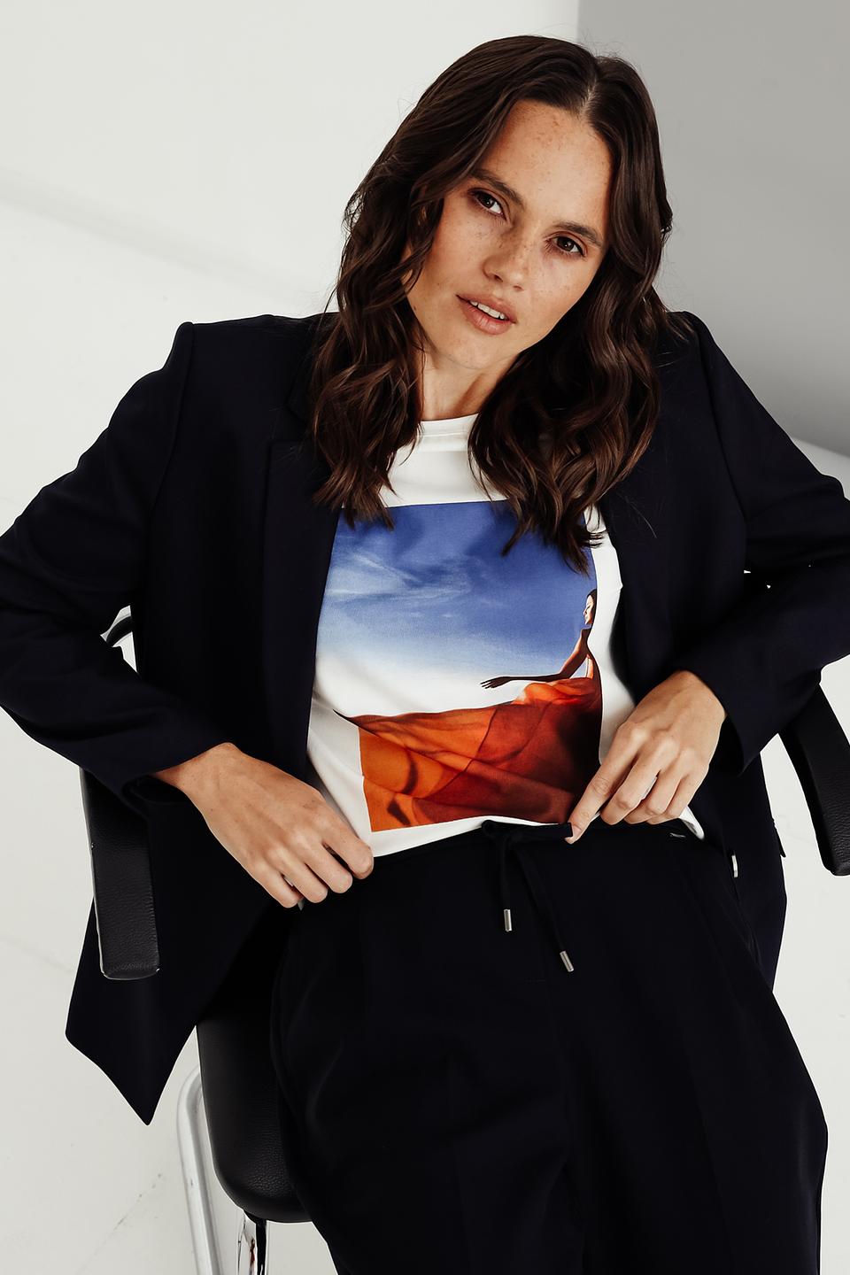 Жакет Comma приталенный тёмно-синий