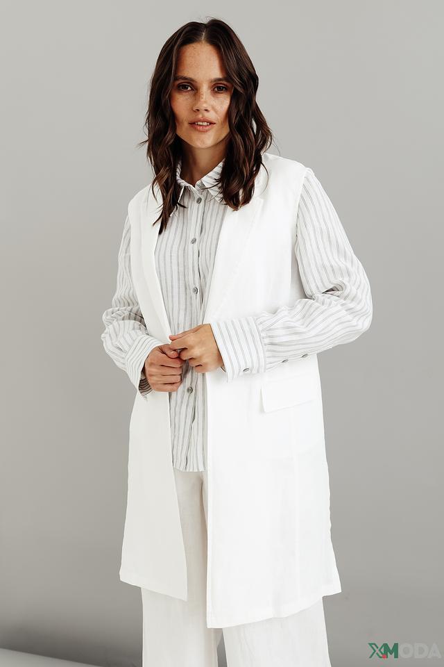 Жилет Marc Aurel льняной белый