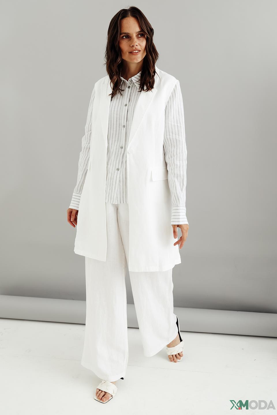 Жилет Marc Aurel льняной белый