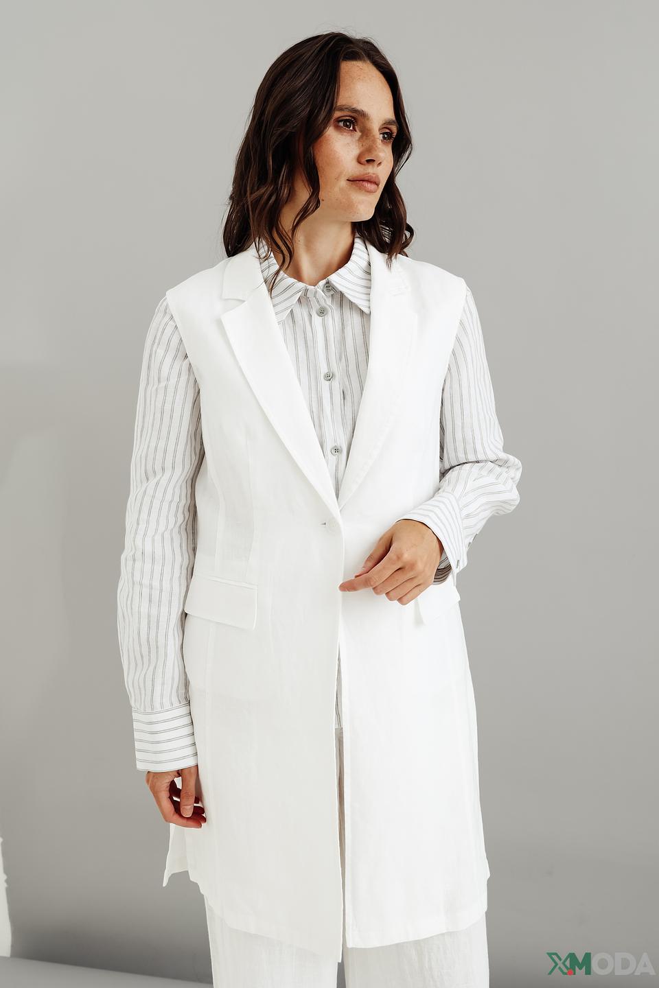 Жилет Marc Aurel льняной белый