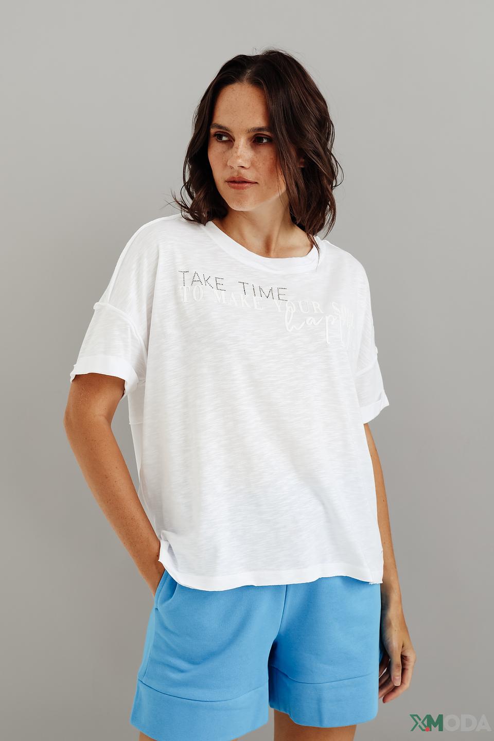 Футболка Monari с принтом белый