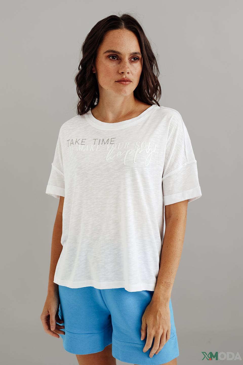 Футболка Monari с принтом белый