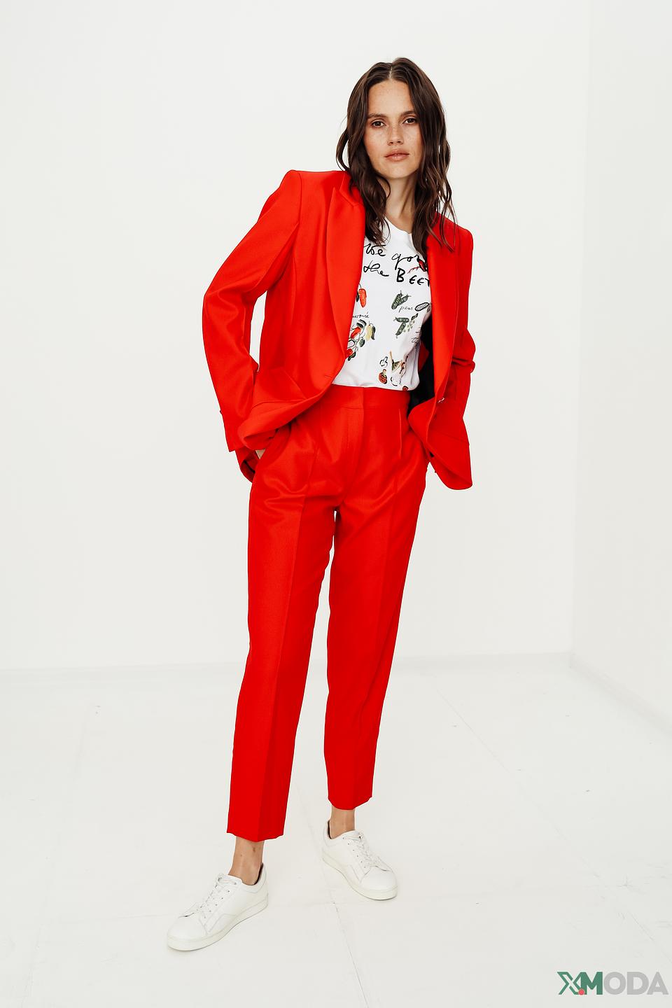 Брюки классические Marc Cain красные