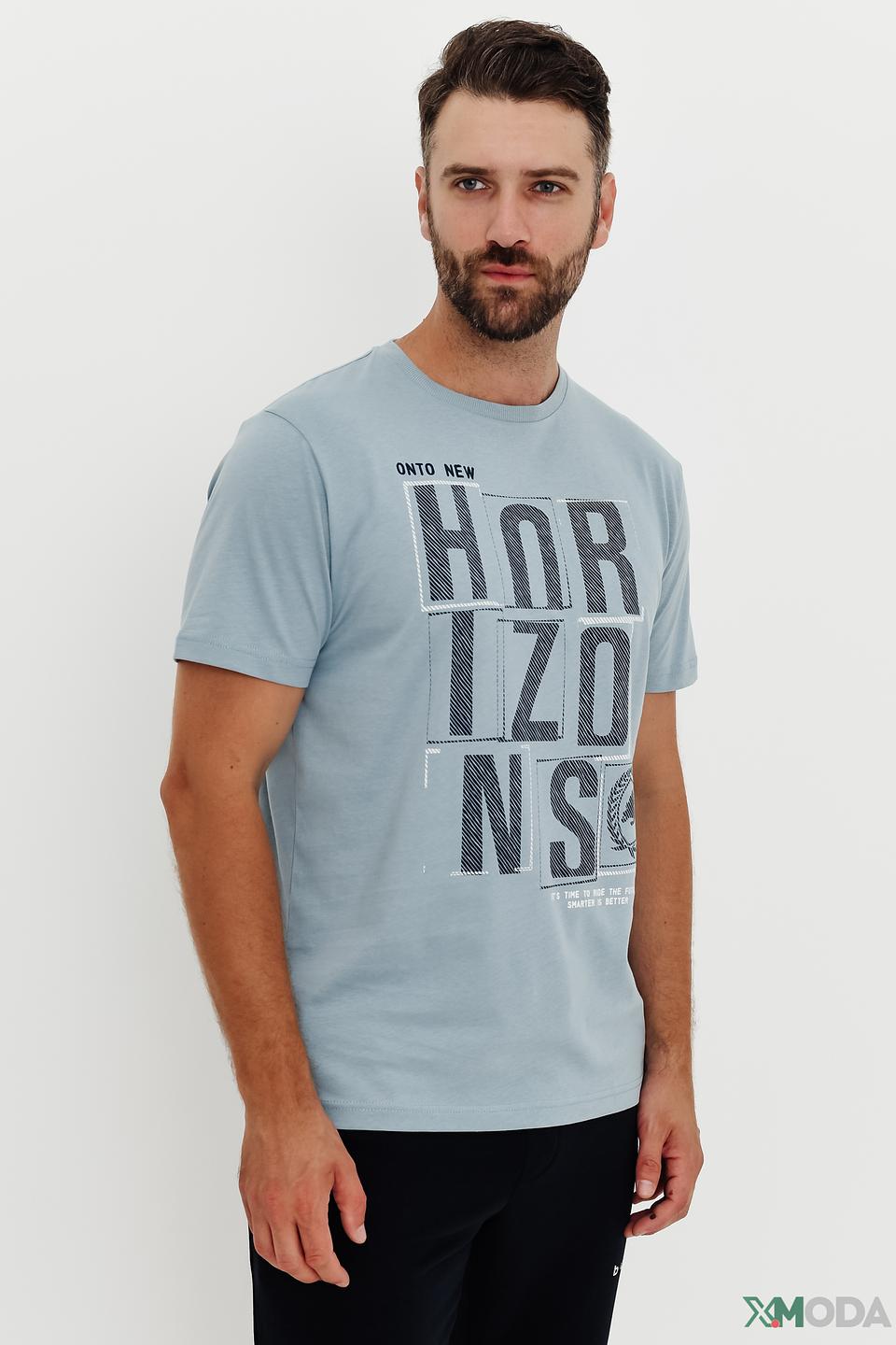 Футболка Lerros с принтом голубой