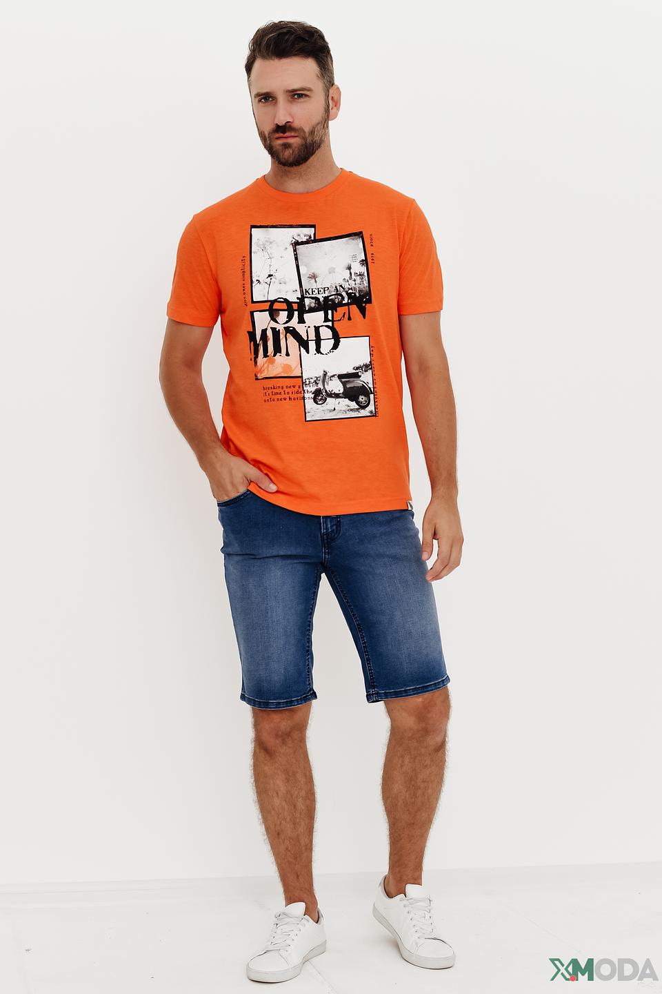 Футболка Lerros с принтом оранжевая