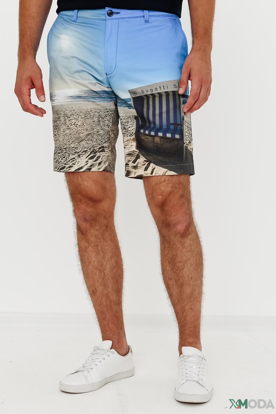 Шорты Bugatti с принтом пляж