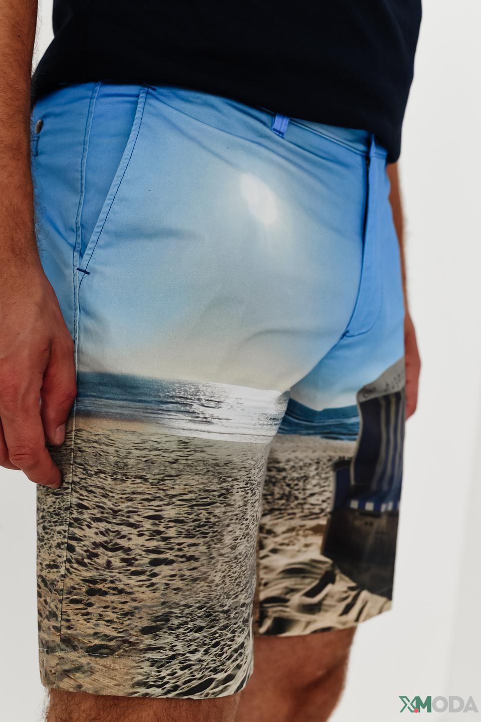 Шорты Bugatti с принтом пляж