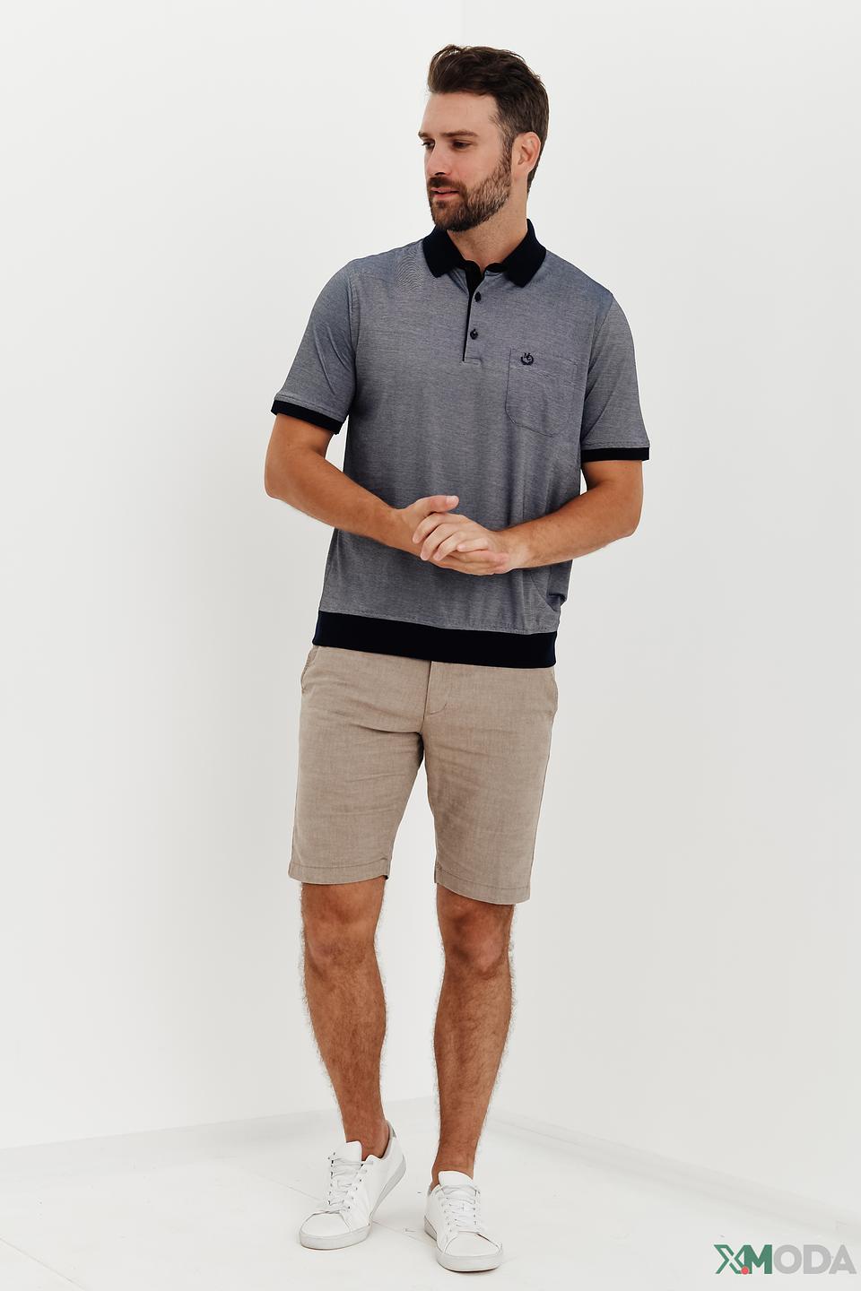 Поло Monte Carlo мужское серое