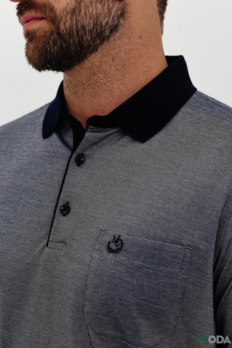 Поло Monte Carlo мужское серое