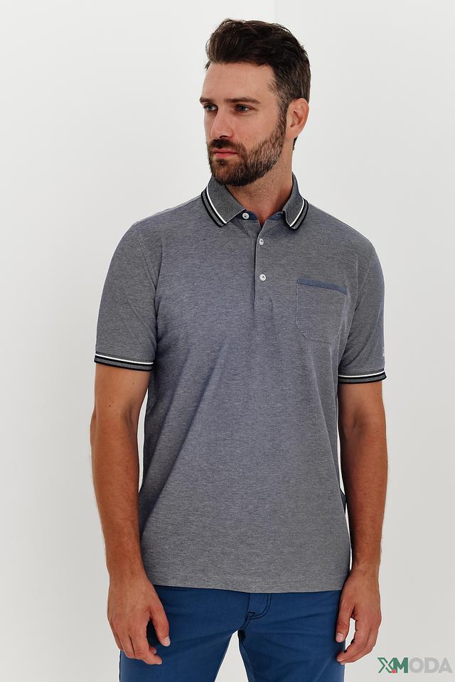 Поло Claudio Campione меланж с отделкой