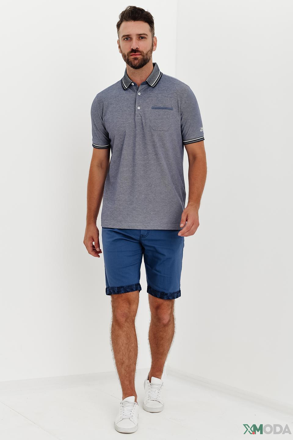 Поло Claudio Campione меланж с отделкой