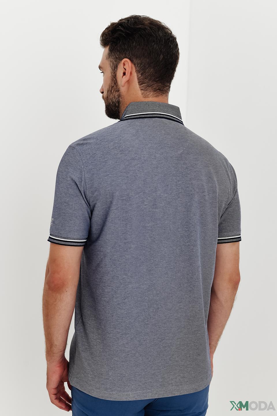 Поло Claudio Campione меланж с отделкой