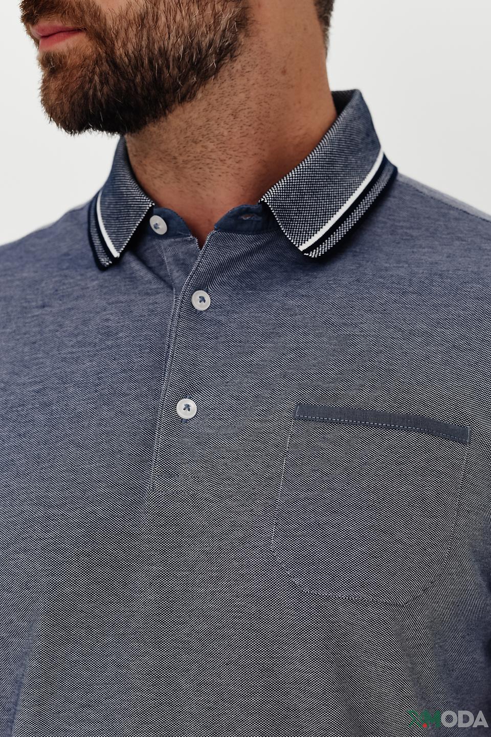 Поло Claudio Campione меланж с отделкой