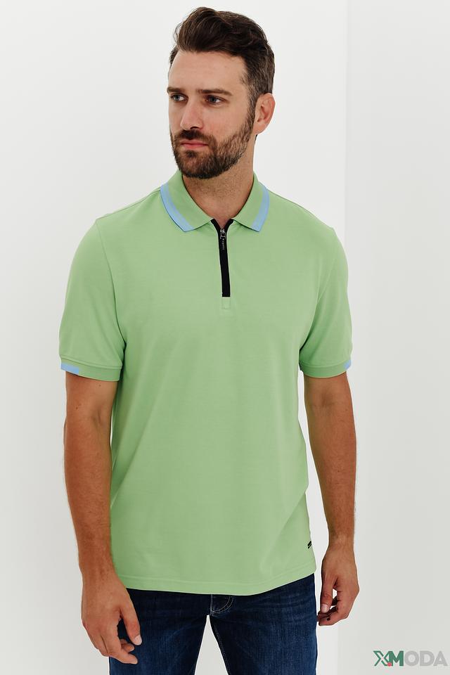 Поло Bugatti лайм с молнией