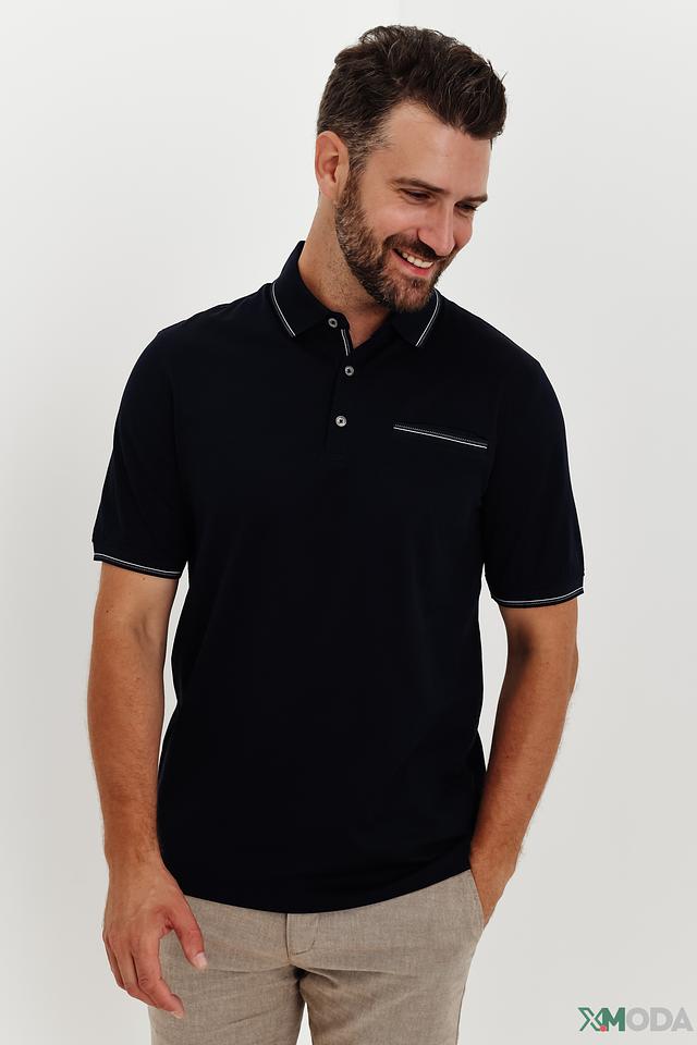 Поло Bugatti мужское тёмно-синее