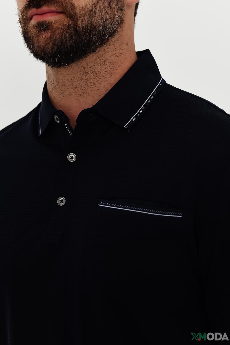 Поло Bugatti мужское тёмно-синее