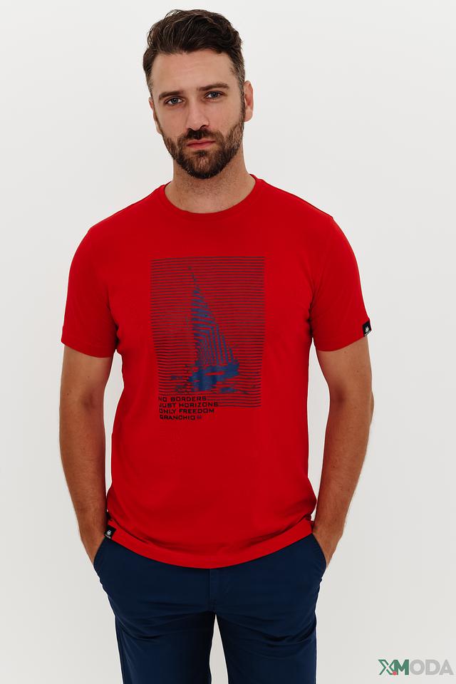 Футболка Granchio с принтом красный
